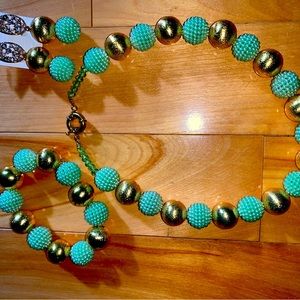 Jewelry set; earrings, necklace and bracelet. Brand new never worn.